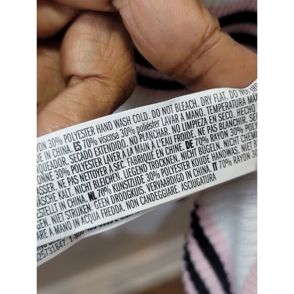 Forever 21 Sweater Dress Women's Large Multicolor Striped Long Sleeve Knit - Picture 9 of 11